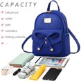 thumbnail image 4 of LHSHID Girls Bowknot Cute Leather Backpack Mini Backpack Purse for Women, 4 of 6