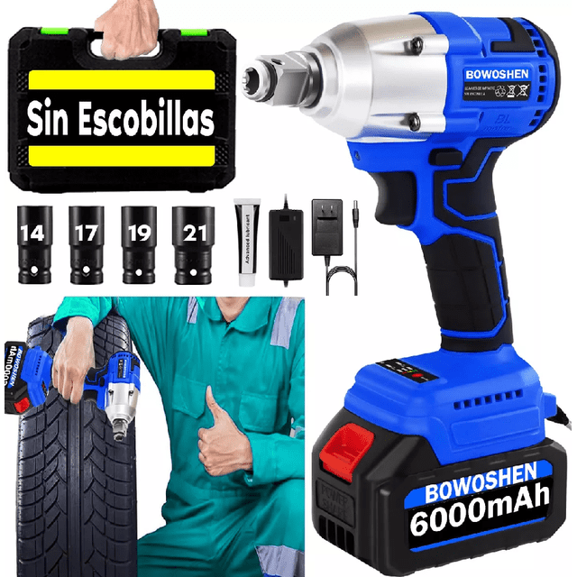 Llave de impacto BLOOSOM 1/2 Inalámbrica eléctrica 420n Azul negro