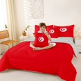 thumbnail image 4 of Manfei Tunisia Flag 7-Piece King Bedding,International Culture King Bed in a Bag,Red White,Light Gray Reversible, 4 of 7