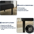 thumbnail image 4 of LAZZO 43" Mini Small Comfy Couch Armless Loveseat Sofa with USB Port, Black, 4 of 9