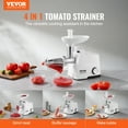 thumbnail image 2 of VEVOR Electric Tomato Strainer, 300W Tomato Sauce Maker Machine, 4 LBS/Min Food Strainer and Sauce Maker, Pure Copper Motor Food Mill with Reverse Function for Tomato Strawberry Blueberry Sauce, 2 of 9