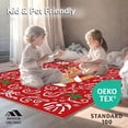 thumbnail image 4 of ODIKA 2'x3' Machine Washable Non-Slip Area Rug, Merry Wonderland Floor Covering Cane Pathway High Traffic Rug, Red, 631046, 4 of 5