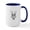 White/Navy Inside, variant on CafePress - Cute Hipster Easter Bunny Mugs - 15 oz Ceramic Large White Novelty Mug