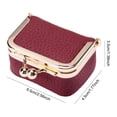 thumbnail image 4 of Almacenamiento Cuero Genuino Versátil Monedero Monedas Mini Collar (vino) Rojo, 4 of 7