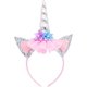 thumbnail image 2 of 8 diademas de unicornio, suministros para fiestas de unicornio, diademas de cuerno dorado/plateado, recuerdos de fiesta de unicornio para fiesta de cumpleaños, 2 of 5