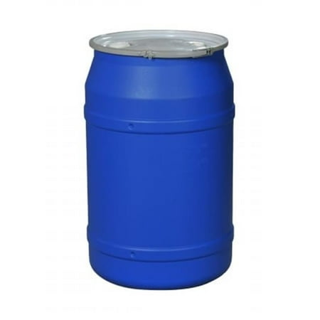 Eagle Manufacturing 1656MBBG 55 Gallon Straight-sided Drum with Metal Band & plastic Lid with Bungs.