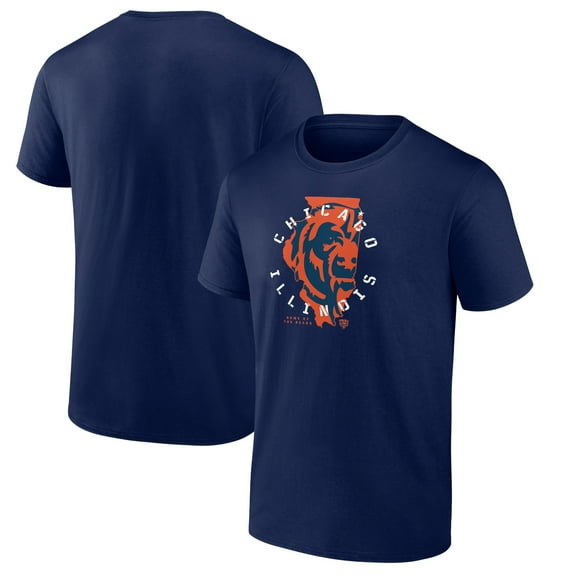 Men's Navy Chicago Bears Route Runner T-Shirt