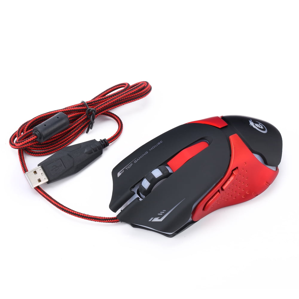 Adjustable 3200 DPI 6D LED Optical USB Wired Pro Gaming Mouse For Laptop PC Game 
