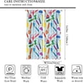 thumbnail image 2 of Kids Cartoon Pencil Curtains Colorful Nursery Bedroom Decor Cute Crayon Blackout Rod Pocket Curtain for Child Girls Playroom Funny Art Printed Living Room Window Drapes 2 Panel Set 42x63in, 2 of 6