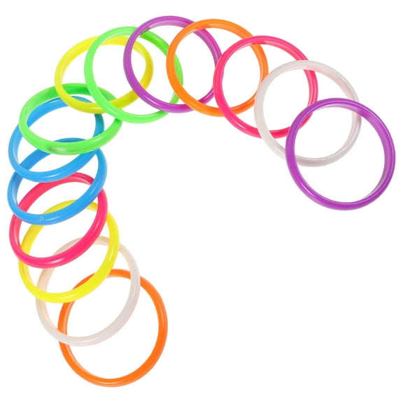 HEMOTON Assorted Color Plastic Bangle Bracelets for Women Fashion Jewelry Decoration Ideal for Festivals 14pcs