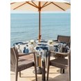 thumbnail image 3 of Outdoor Tablecloth with Umbrella Hole for Patio/Picnic/Party/Camping, Navy Blue Beige Floral Waterproof Table Cloth Square Cover Washable, Vintage Farmhouse Floral Leaves (54"x 54"), 3 of 9