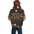 thumbnail image 6 of Kll Unisex Kids Boys Girls Hooded Pocket Pullover Hoodies-Happy New Year 2024, 6 of 9