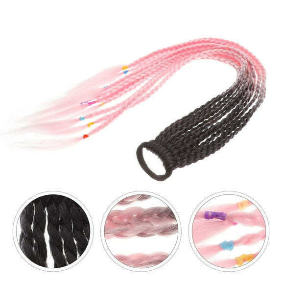 SEWCHICS Hair Accessories For Girls Braided Synthetic Hairpieces High Temperature Silk 1Pack