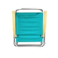 thumbnail image 2 of Caribbean Joe 5 Position Folding Beach Chair, Teal, Towel Bar, Full Recline, 2 of 5