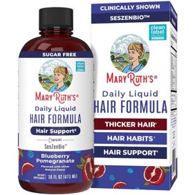 MaryRuth's Daily Liquid Hair Support Formula for Women with 500 mg SesZenBio&trade;   2,500 Mcg Biotin, Vitamin C, 16 fl oz