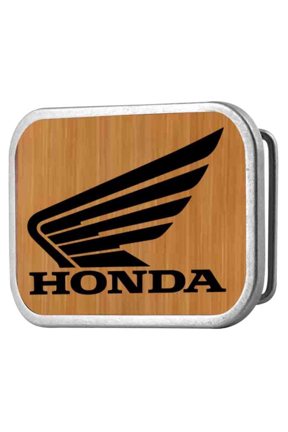 Honda Automobile Company Wood Back Wing Logo Rockstar Belt Buckle