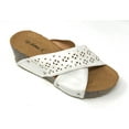 thumbnail image 2 of Victoria K Women's Laser Cut Out With Cross Over Strap Cork Wedge Sandals, 2 of 5
