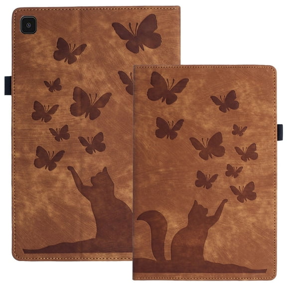 XYX Case for Samsung Galaxy Tab A7 Lite 8.7 inch 2021 Release SM-T220, Butterfly Cat Slim Folio Stand Cover for Galaxy Tab A7 Lite, Brown