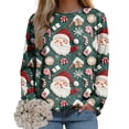 thumbnail image 5 of Futezty Women Christmas Sweatshirts 3D Digital Print Novelty Pullover Tops Funny Santa Xmas Tree Graphic Holiday Outfits, 5 of 7
