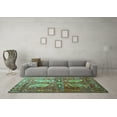 thumbnail image 3 of Ahgly Company Machine Washable Indoor Rectangle Persian Turquoise Blue Traditional Area Rugs, 2' x 4', 3 of 4