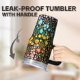 thumbnail image 5 of Double Wall Boho Cup 20oz with Lid & Straw - Stainless Steel Vacuum Insulated Travel Tumbler, Leakproof Thermal Coffee Mug, 5 of 5
