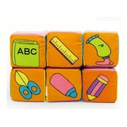 PoypozZ New Infant Baby Soft Cloth Building Blocks Educational Toys Rattles 6pcs/ Set(Buy 2 Get 1 Free,Ship 3)