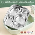 thumbnail image 4 of Contenedor de almacenamiento de alimentos Ygjytge Bento-Box acero inoxidable 1550 ml 4/5 compartimentos, 4 of 9