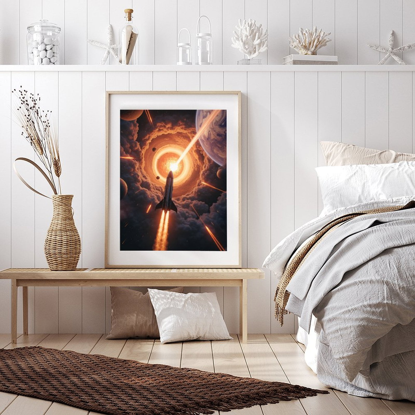 Diamond Art Kits for Adults - 5d Rocket Launching Into Cosmic Vortex Diamond Painting for Adults, Diamond Art for Adults Beginners, Diamond Painting Kits for Adults for Home Wall Decor