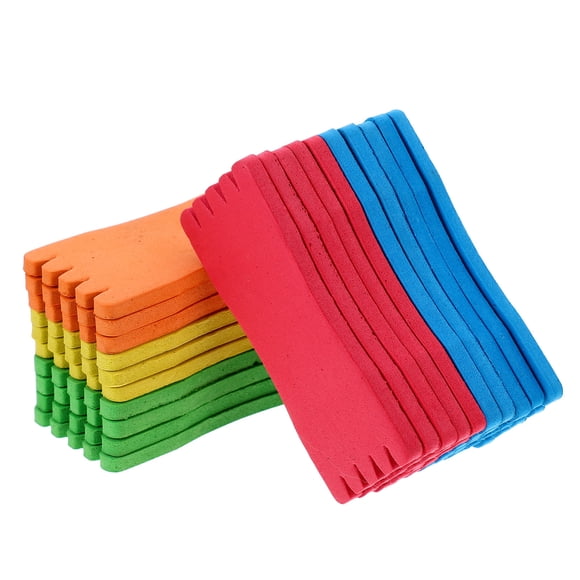 UPGRATOR 20Set Fishing Line Spool Keeper Assorted Color Sponge Wrapped Wire Rectangular for Fishing Gear