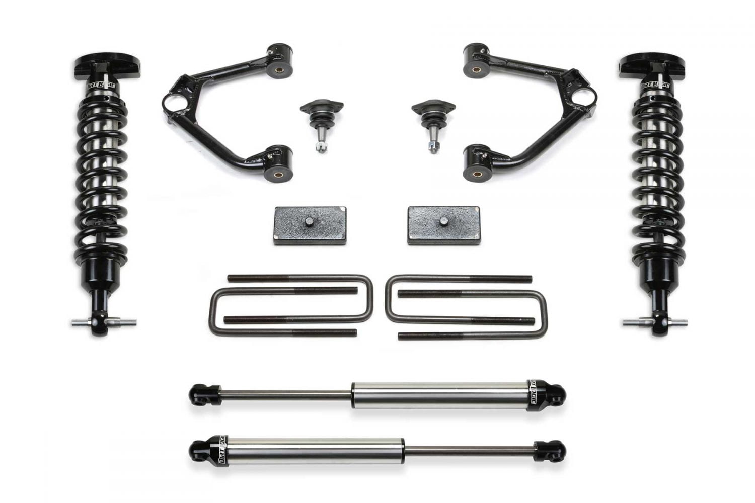 Fabtech 1.5 in. BUDGET SYS W/ DL 2.5 & 2.25 2019-22 GM K1500 P/U W/ TRAIL BOSS/AT4 PKG