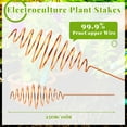 NACHLYNN 6 Pack Electroculture Plant Stakes Pure Long Copper Garden