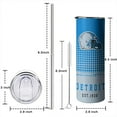 thumbnail image 3 of 20oz City Classic Stainless Steel Tumbler with Lid and Straw for Football Fans Gifts Skinny Travel Mug Tumbler Cup Keeps Drinks Cold & Hot, 3 of 6
