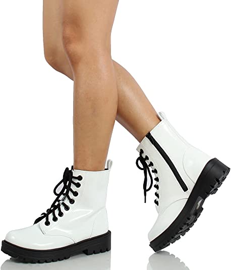 Soda Women's Combat Lace Up Ankle Boots - image 4 of 4