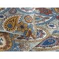 thumbnail image 3 of Ambesonne Paisley Quilted Bedspread Set 3 Pcs, Floral Ornament Drop Motifs, Queen, Marigold Rust Blue, 3 of 4