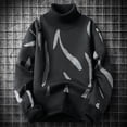 thumbnail image 2 of Men's Turtleneck Wool Sweater Coat Thick Warm Pullover Casual Oversized Knit Top Winter Fashion Comfortable Soft, 2 of 2
