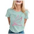 thumbnail image 1 of TSADFHJI Hauts et Blouses pour Femmes T-Shirt Imprimé à Manches Courtes Col Rond Blouse TG Vert Menthe, 1 of 5