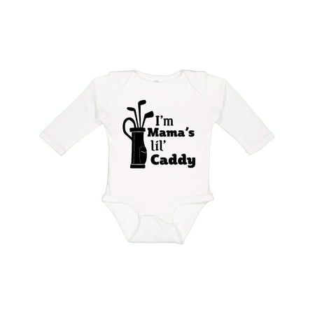 

Inktastic I m Mama s Lil Caddy- golf for kids Boys or Girls Long Sleeve Baby Bodysuit