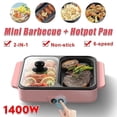 thumbnail image 5 of Olla eléctrica 2 en 1 para barbacoa, parrilla eléctrica para barbacoa, cocina multifuncional sin humo, placa antiadherente, sartén para barbacoa, olla caliente de 220v, 5 of 5
