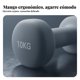 thumbnail image 3 of Abbraccia Mancuerna ergonómica de vinilo, hierro fundido resistente, gimnasio en casa, fitness para mujeres, jóvenes, niños, 3 of 6