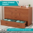 thumbnail image 6 of BALUS Queen Murphy Bed Cabinet, Modern Cabinet Chest Bed with Charging Station, Space-Saving Cube Murphy Bed with Folding Memory Foam Mattress & Large Storage Drawer for Bedroom（Red）, 6 of 8