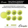 thumbnail image 7 of Champion Sports Rhino Skin Dodgeball (Set of 6, Neon Yellow, 6"), 7 of 7