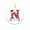 N, variant on 26 Letter Ornaments Christmas Tree Decoration Personalized Christmas Letter Tree Hanging Round Pendant Xmas Alphabet with Santa Cap for Indoor Home Party Gifts DIY Craft Ornaments(A)