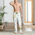 thumbnail image 6 of Lsque Green Blue Avocado Print Men's Pajama Pants, Lounge Pant - Comfortable Home Wear,Elastic Waistband, Stylish Design-XX-Large, 6 of 9