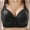 Black, variant on Lift Up Underwire Bras for Women New Woman's Printing Gathered Together Large Size Daily Bra Underwear No Rims Khaki Xs-4Xl