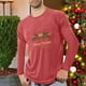 thumbnail image 1 of Amzcrzy - Sudadera Para Hombre, Deportiva, Fitness, Para El Hogar, Pijama Navideño Estampado, Camiseta De Manga Larga, Cuello Redondo, Color Rojo, Talla M, 1 of 4