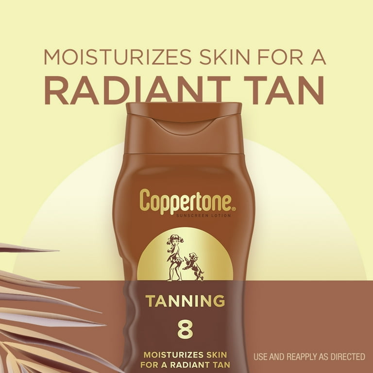 Coppertone Tanning Sunscreen Lotion, SPF 8 Broad Spectrum
