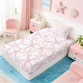 thumbnail image 5 of Manfei Watercolor Pink Starfish Twin Sheet Sets for Kids Girls, Kawaii Ocean Wildlife Bedding 3-Piece, 1 Flat Sheet, 1 Fitted Sheet and 1 Pillowcase, 5 of 6