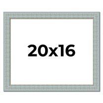 20x16 Frame Blue Teal Distressed Solid Wood Picture Frame | 1.625 Inch Moulding Width | Sonoma Blue