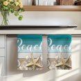thumbnail image 7 of Starfish Kitchen Towels Set of 4, Coastal Coral Ocean Turquoise Brown Wooden Absorbent Dish Towels for Kitchen, Microfiber Hand Towel, Quick Drying Tea Towel for Cleaning Decorative Dishcloths, 7 of 7