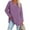 Purple, variant on Women's Solid Color V Neck T Shirts Long Sleeve Tees Casual Loose Fit Cotton Tunic Tops (Purple, XXL)